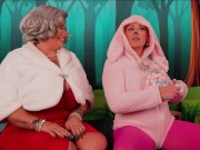 Mrs Claus & the Easter Bunny play Chubby Bunny, pt 1 - Sam Mack & Ryan Keely - SFW 2/16