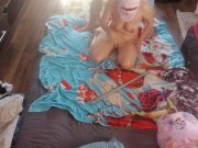 Sensual massage of a hot couple with oil on the body. 2/16