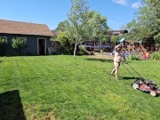 Watch me catch some sun and mow my lawn naked! Hope noone saw! Or maybe I do.