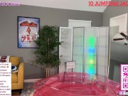 Sexy oiled up streamer flashing on live 6/16