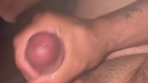 Wife caught and films me fingering my ass and jerking off and cum on myself in adult theater