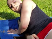 Masturbating at the park 16/16