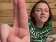 XXXmas Solo Sticky Pussy Fingering Tease 16/16