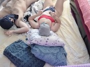 Amateur couple erotic massage. Hot couple sensual massage with oil. 4/16