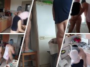 Amateur couple having fun in the kitchen. 15/16
