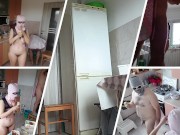 Amateur couple having fun in the kitchen. 16/16