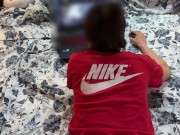 I caught my wife watching porn. Fucked his wife in different poses and finished on her stomach. 1/16