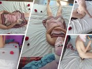 Vengo sul corpo di mia moglie. Coppia amatoriale che fa sesso sfrenato in camera da letto. 1/16