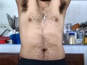 Little Wolf Hairy guy jerking off