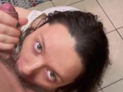 Dick Slapping Young Wife's Tiny Tits and Kitchen BJ 4/16