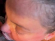 My stepsister snuck into my room aging to gag on my rock hard dick 😈 14/16