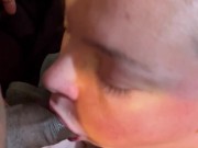 My stepsister snuck into my room aging to gag on my rock hard dick 😈 6/16