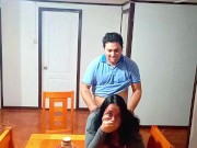 Stepmother caught by surprise while fucking on the dining room table 14/16