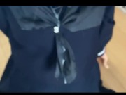 【制服ザーメン】清楚系JKセーラー服にザーメン大量ぶっかけ（熊●・第●） 15/16