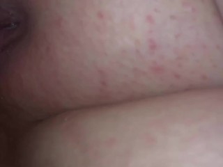 Slow motion pussy squirting and creaming on big white cock