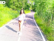 SEX OUTSIDE ON PUBLIC BIKE TRAIL PARK TREES WOODS JUNGLE