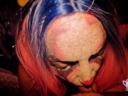 Sexy Milf Clown sucks a big dick before her silly clown pussy gets filled. 9/16