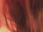 Cute petite girl, masturbates with her clit sucking and tongue stroking toy. 5/16