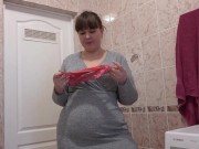 I masturbate to orgasm and insert panties into my pussy 1/16