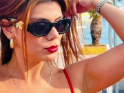 Maca’s Sexy Beach Photoshoot in Tight Dress 12/16