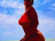 Maca Hugo Posing Seductively on the Beach – Bikini & Sunset Vibes 10/16