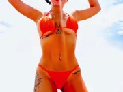 Maca Hugo Posing Seductively on the Beach – Bikini & Sunset Vibes 13/16