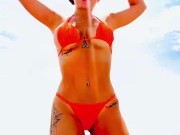 Maca Hugo Posing Seductively on the Beach – Bikini & Sunset Vibes 4/16