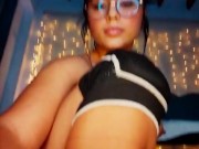 Teen with a perfect body fucks a giant cock