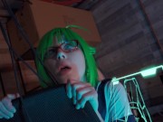 Emily Nutaku Project QT Cosplay - Nerdy girl was caught watching porn and fucked 14/16
