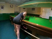 Kinky Couple Curvy Big Ass - Risky Blowjob Cowgirl Creampie In Public Snooker Club POV 1/16