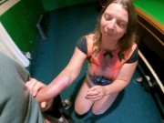 Kinky Couple Curvy Big Ass - Risky Blowjob Cowgirl Creampie In Public Snooker Club POV 2/16