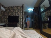 MilfyCalla- A Lot Of Cum On my new sky blue down jacket and white pantyhose 179- 1/16