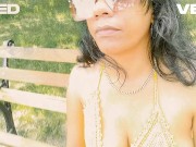 NUDE BEACH PARK BLOWJOB COSPLAY EBONY SWIMSUIT BIG DICK SUCKING PARK 9/16