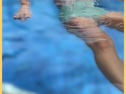 Wifey wet shirt in the pool with perfect braless tits 16/16