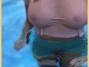 Wifey wet shirt in the pool with perfect braless tits 13/16