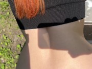 Public Sex.A Red-Haired Bitch Sat On A Dick and Went For A Ride Behind The Wheel of a car 15/16