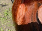 Public Sex.A Red-Haired Bitch Sat On A Dick and Went For A Ride Behind The Wheel of a car 16/16
