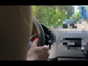 Public Sex.A Red-Haired Bitch Sat On A Dick and Went For A Ride Behind The Wheel of a car 9/16