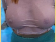 Wifey wet shirt in the pool with perfect braless tits 12/16