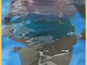 Wifey wet shirt in the pool with perfect braless tits 5/16