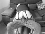 Anal cowgirl enjoys tremendous orgasm sitting on huge BBC dildo 16/16