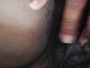 Natural creamy Ebony pussy 3/16