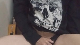 Femboy makes himself hard