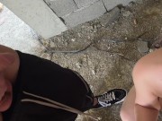 Shared his hot busty girlfriend with his stepfather in an abandoned house 6/16