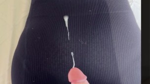 Cum on legging Cumpilation