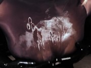 Blonde Girl in Oiled Spandex grabs Cock in Latex Gloves till Cum in her Hands 1/16