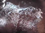 Blonde Girl in Oiled Spandex grabs Cock in Latex Gloves till Cum in her Hands 11/16