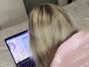 Mika любит играть в nutaku, а я люблю трахать ее сладкие дырочки! Так и живём! 10/16