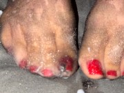 OMG SO MUCH CUM on my toes after Footjob! Most Massive cumshot ever! 16/16