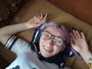 sexy schoolgirl with glasses loves big cock in her ass 16/16